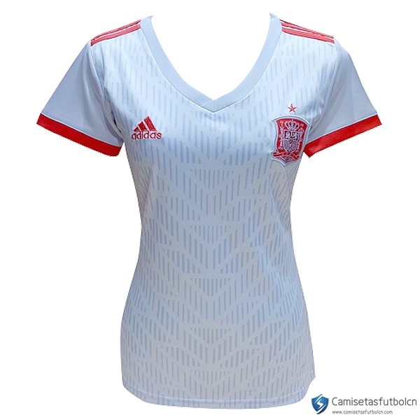 Camiseta Seleccion España Segunda equipo Mujer 2018 Blanco